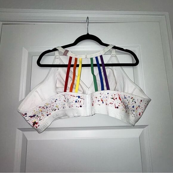 New, Cacique Cotton Collection Paint Splatter Unlined Full Coverage Wireless Bra - Picture 5 of 9